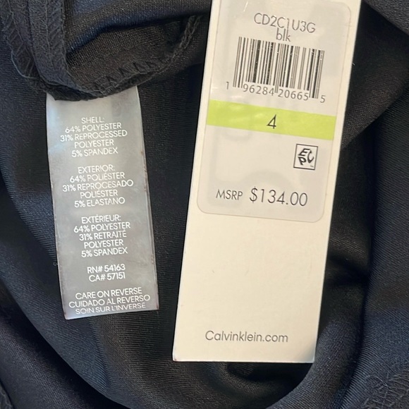 Calvin Klein Dress Sleeveless Black Size 4 NWT - Picture 17 of 17